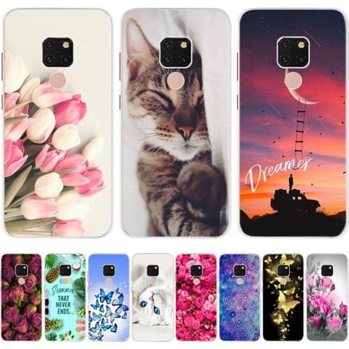 For Huawei Mate 20 Pro Case Flower Silicone Slim Soft Protective Phone Case Back Cover for Huawei Mate 20 Pro Mate20 Pro Cases