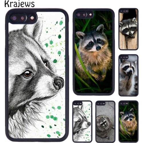 Krajews Raccoon Red Panda Fox Accessories Phone Case For iPhone 5 6S 7 8 Plus 11 12 Pro X XR XS Max Samsung Galaxy S7 S8 S9 S10