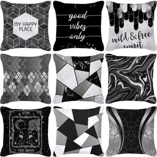 Nordic Style Silver Grey Geometric Shape Cushion Cover Pillow Case Pillow Case Pillow Case Art Sofa Car Cushion Cover