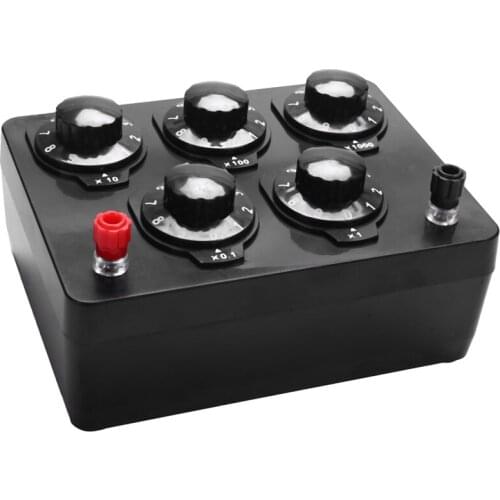 Black Resistance Box Iron Variable Decade Resistor Resistance Box 0-9999.9 Ohm 165X125X60Mm forPhysical Teaching