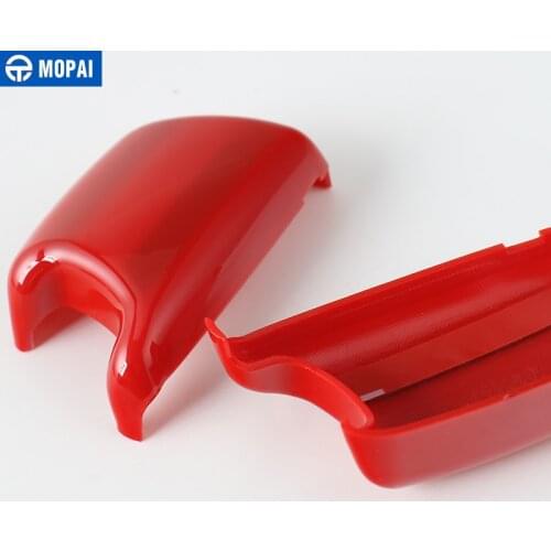 MOPAI ABS Car Interior Seat Safety Belt Button Buckle Decoration Cover Stickers for Jeep Wrangler 2008 Up Car Styling