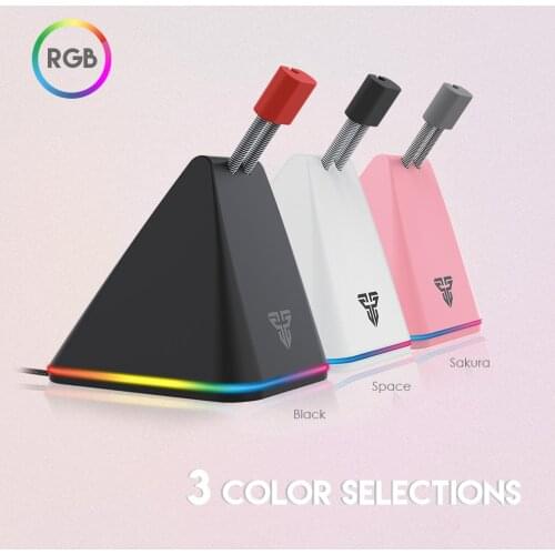 FANTECH Hotline Games Mouse Cable Holder With RGB Light Mouse Bungee Cord Clip Wire Line Organizer Holder Perfect Accessory