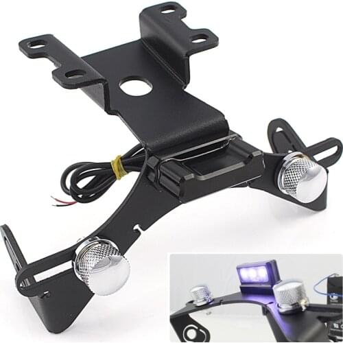 Registration License Plate Holder LED Frame Tail Light Bracket Mount for FZ-07 FZ7 MT-07 MT07 2013-2018 2014 2015 2016 2017