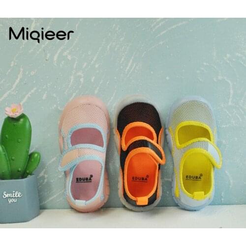 Children Mesh Sandals 2021 Summer Girls Soft Bottom Breathable Indoor Shoes Baby Boys Toddler Single Shoes Kids Casual Sneakers