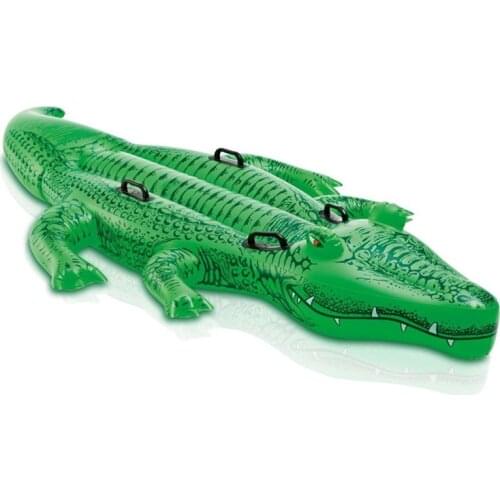 Child Adult Inflatable Crocodile Pool Floats Ride on Swimming Ring Toys Swim Toys Pool Water Fun Raft