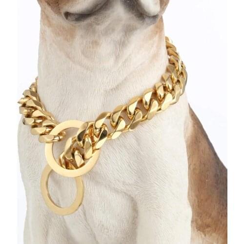Durable Stainless Steel Dog P Chock Metal Chain Training Dog Pet Collar For All Dogs 12"-30"