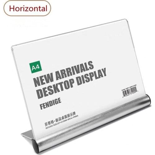 Bent Clear Acrylic Poster Menu Holder Perspex Leaflet Flyer Display Stand Restaurant Menu Sign Holder