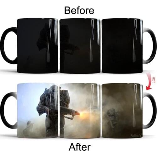 Fallout 4 Coffee Mugs Color Change Tea Cup Novelty For Gifts Birthday Party