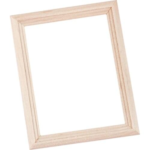 1/12 Scale Solid Wood Photo Frame Dollhouse Miniatures Furniture Accessory