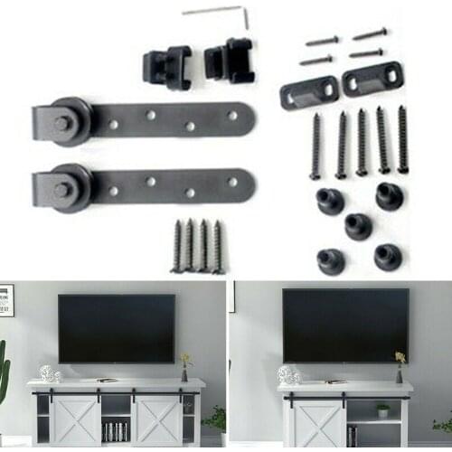 Mini Sliding Barn Wood Cabinet Hanging Rail Sliding Barn Door Hardware Kit Super Mini Sliding Door Hardware Steel
