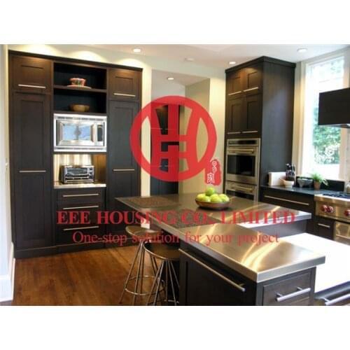 Fashion shaker-style solid wood kitchen cabinet with excellent design and quality shipping by sea