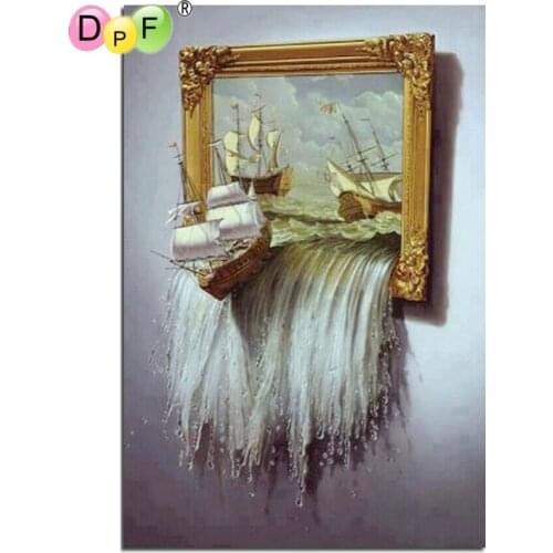 DPF DIY 5d sailing Needlework Diamond Embroidery Painting Home Decor Diamond Mosaic Pattern Full Square Diamond Painting crafts