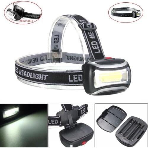 Outdoors Mini 600 Lumens 3W Outdoor Working COB Headlight Lamp Headlamps Flashlight Black Head Light Lamp