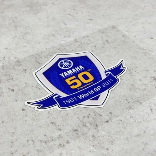 NO.S067 World GP 50th Anniversary Motorcycle Racing Stickers BWS GTR Motorbike Helmet Fuel Tank Stickers Decals