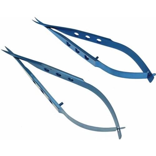 1pcs Titanium Iris Scissors Straight Curved ophthalmic surgical instrument