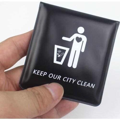 Portable Ash Bag Portable Ashtray Outdoor Carrying Ashtray Green Cigarette Butt Cigarette Storage Bag