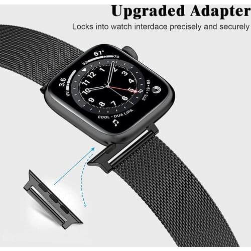 For apple watch 44mm 40mm SE 6 5 4 band iwatch 42mm 38mm 3 strap Milanese loop Stainless Steel bands for apple watch se bracelet