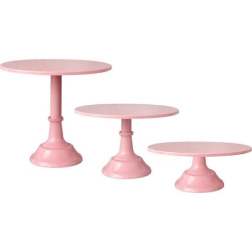 Pink Color Wedding Cake Stands 12 Inch Birthday Cake Stand Baking Cupcake Tools Fondant Display Cake Plates Bakeware Dinnerware