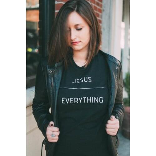 Christian Ladies Shirt Graphic Tees Letter Crewneck T Shirt Casual Hipster Tops T-Shirt Girl Cotton Tumblr Tee