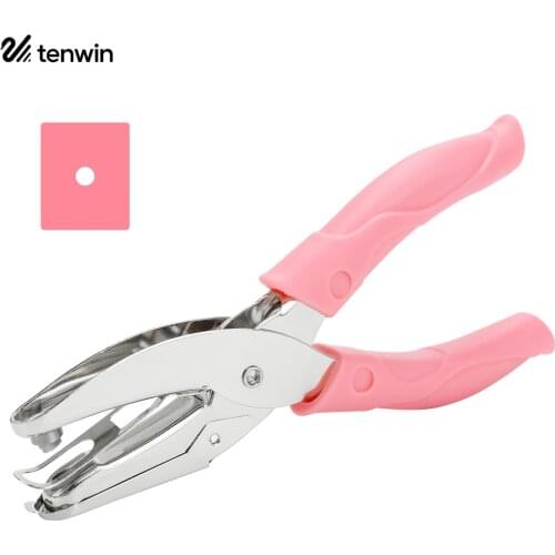 8 Sheet Capacity Handheld One-Hole Punch Single Hole Puncher Heavy Duty for Binder Notebook Craft Paper Greeting Cards Scrapbook