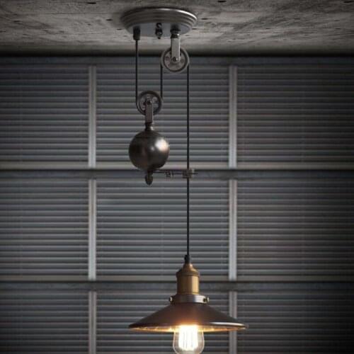 Mordern pulley Retro Edison Bulb Light Chandelier Vintage Loft Antique Adjustable DIY E27 Art Ceiling Pendant Lamp Fixture Light