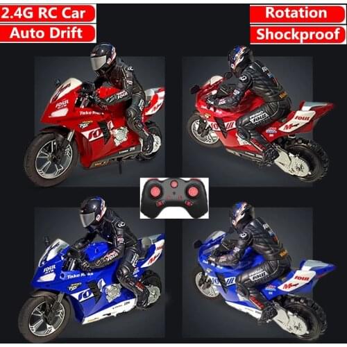 RC stunt motorcycl 3D Rotation Flips 2.4G Remote Control stunt motorbike High Speed Racing drift Car Shockproof Auto Balance Toy