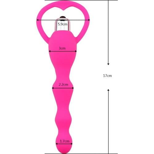 Vibrating Anal Plug Prostate Massage Soft Anal Beads Vibrator Sex Toys For Couples Butt Plug Silicone Adult Products