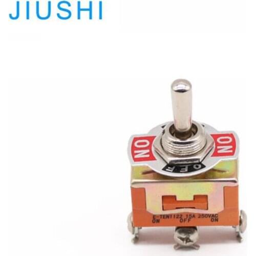 E-TEN1122 12mm toggle switch 3 position on off on 3 pins terminal 15A 250V IP65