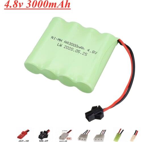 4.8v 3000mah NiMH Battery For Rc toys Cars Tanks Robots Guns Ni-MH 4.8v 2400mAh Rechargeable Battery Pack 1pcs For Rc Boat