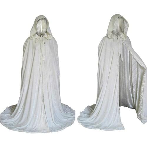 Velvet Hooded Cloaks Floor Length Winter Bridal Wedding Cloak Cape Velvet Hooded Cape For Wedding Party Hooded Cloaks 2020 New