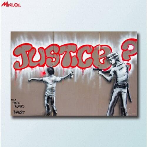 Large Wall Art, Wall Decor, Wall Painting Bandit No Justice oil Painting Print, Nice Painting wall picture for living room