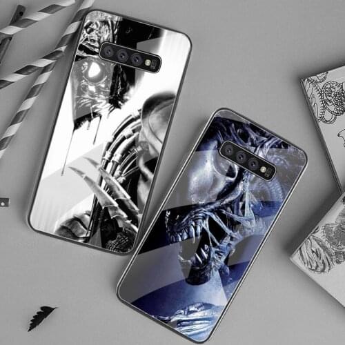 Alien Vs Predator Phone Case Tempered Glass For Samsung S20 Plus S7 S8 S9 S10 Plus Note 8 9 10 Plus