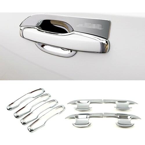 For Volvo XC60 2018-2020 Chrome Door Handle Cover Trim Door Bowl Frame Car Styling ABS Decoration Protection Sticker