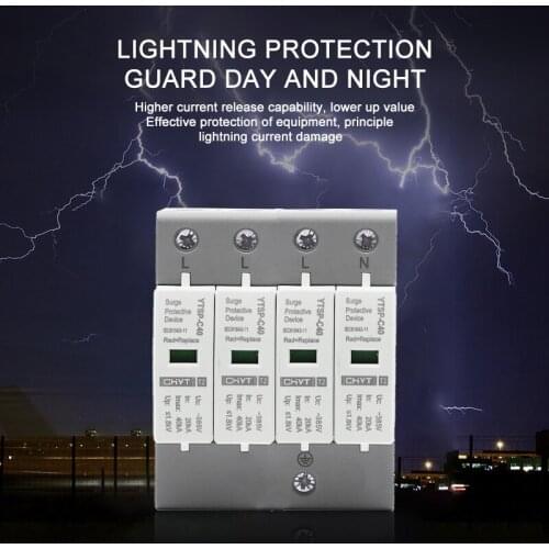ICHYTI Top Quality SPD AC 4P 385V Surge Protector Lightning Protection Surge Arrester Surge Protective Device