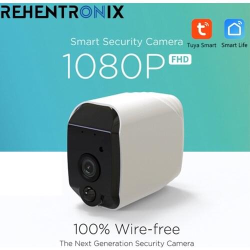 Tuya Smart Life Battery IP Camera Full HD 1080P WiFi 100% Wire-free Outdoor Indoor Security Camera 6000mAh Battery Powered