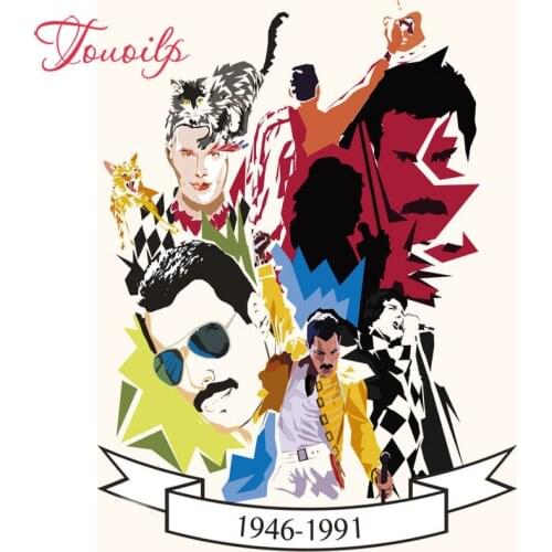 Touoilp diy 5d Freddie Mercury Diamond painting kit Cross Stitch full Diamond Embroidery mosaic painting Home Decorative stickers