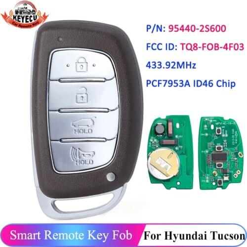 KEYECU 95440-2S600 433.92MHz PCF7953A ID46 Chip TQ8-FOB-4F03 4 Button Keyless for Hyundai Tucson 2014 2015 Prox Remote Key Fob