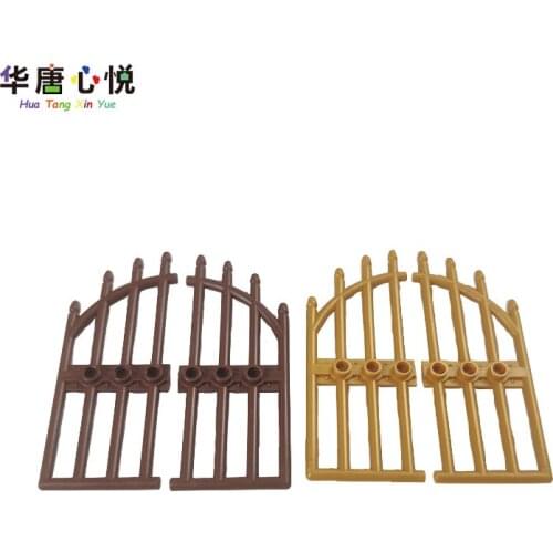 MOC Accessories Furnitures Series 42448 4x7 Fence Gate Iron Gate 5PCS/Sets Building Blocks Educational Toys Accessory Mini Model