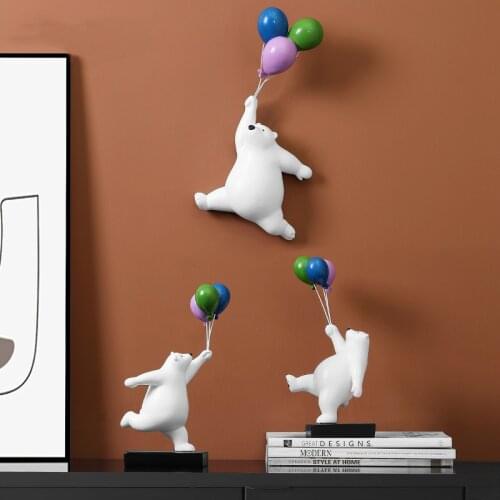 Creative Balloon Bear Office Home Accessories TV Cabinet Desk Wine Cabinet Decoration Childrens Room Desktop Decoration