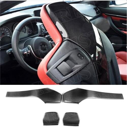 Carbon fiber chair back patch trim F82 M4 car styling For BMW M3 F80 M4 Carbon seat back cover M series F83 M4 F82 M4 F80 M3