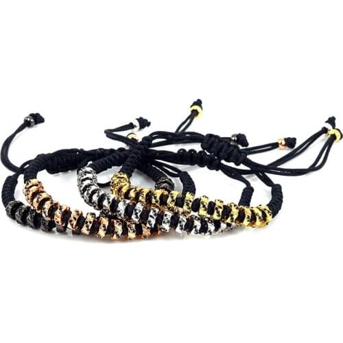 New Arrive Men Anil Arjandas Braiding Bracelet Men Bracelet & Bangles Men Gift 24k Gold Color Pave CZ Balls Fashion Jewelry