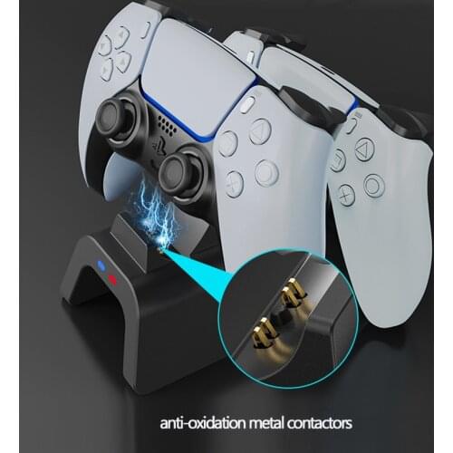New Indicator Dual Port PS5 Fast Charge 5V Type-C Connection Charging Dock Station