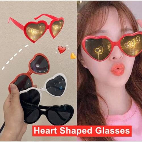 Heart Shaped Love Effects Glasses Watch The Lights Change To Heart Shape At Night Diffraction Glasses Magical Sunglasses Gifts