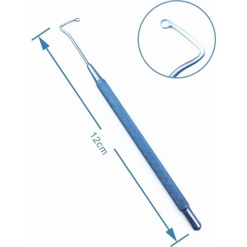Ophthalmic hook tools Titanium Retina Detachment Hook Veterinary ophthalmic eye instrument 12cm Long