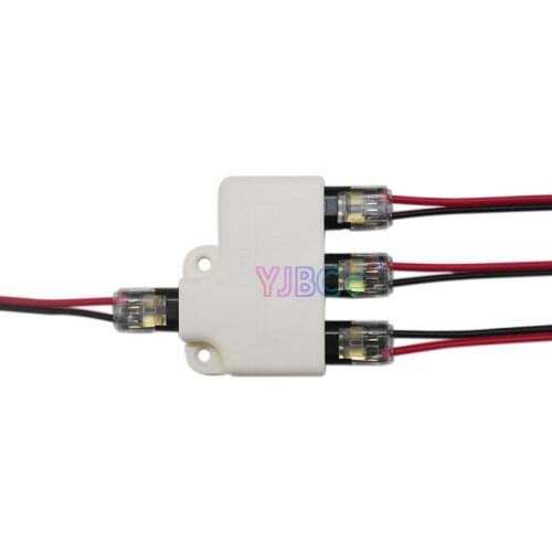 Y type 1 to 2/3/4 D2 Splitting connector for 2pin Wire Pluggable Spring Lock 20-24AWG Cable Quick Splice Crimp Terminal Blocks