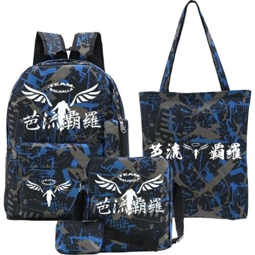 Anime Tokyo Revengers Students Schoolbag Teenager Backpacks with Shoulder Bag Tote Bags Tokyo Revengers Valhalla Manga Mochila