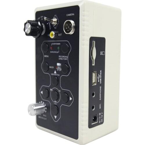 Pipe Camera DVR Control Box 10x Digital Zoom Recording MP4 Battery Built-in USB DC SD Card Slot