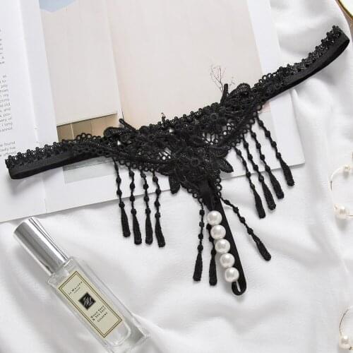 L'bellagiovanna fashion sexy women panties Beading Female Thongs sex underwear g-strings girl intimates pears bragas 6color 2190