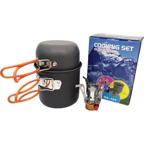 Outdoor Camping 1-2 People Ultra-Light Pot Gas Stove Kit Camping POT DS-101 Set Gas stove