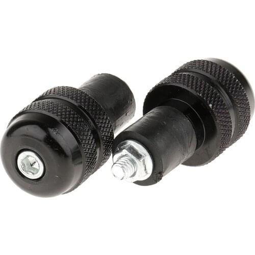 2pc Anti Vibration Aluminum Billet 7/8' Handlebar Bar End Slider Cap Plug Motorcycle Accessories Black